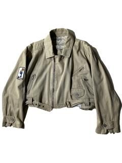 90's PRESIDENT STONE Chino Cloth Short Length Riders Jacket KAHKI