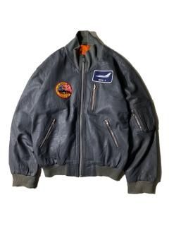 60's Vintage German Military Flight Leather Jacket 