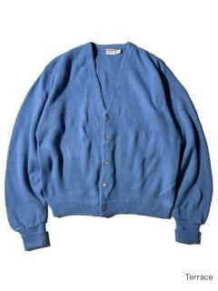 70's McGREGOR Orlon Acrylic Cardigan L SKY-BLUE