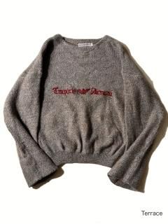 EMPORIO ARMANI Boat-neck Drop Design Knit BROWN