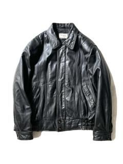 90's Dopio Leather Blouson BLACK