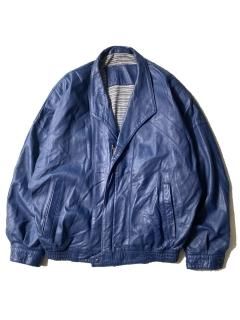 80's TORRAS Leather Blouson BLUE MADE IN SPAIN