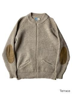 80's Norsewear Elbow Patch Zip-up Knit MADE IN ZEALAND