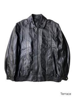 90's Euro Zip-up Leather Blouson