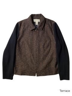 NORTON Tweed/Knit Zip-up Jacket
