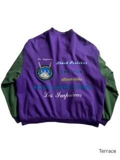 90's 2tone Sweat Stadium Jacket