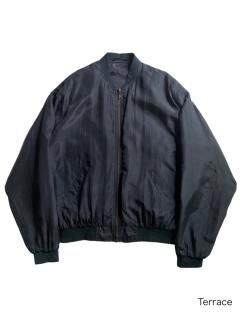 80's Euro 100%Silk Blouson BLACK