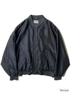 80's Euro 100%Silk Blouson BLACK