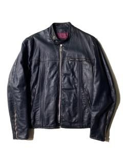80's Sears Single Riders Leather Jacket NAVY MADE IN CANADA