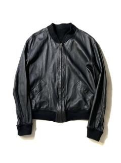 BALLY Lamb Leather/Nubuck Leather Reversible Blouson BLACK MADE IN ITALY