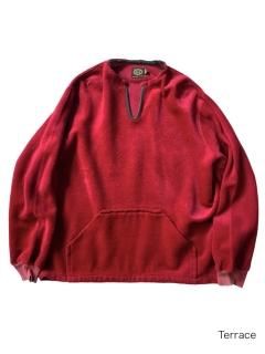 60's Skipper-neck Velours Pullover