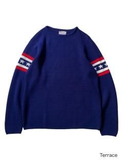 80's Star-sleeve Dupont Orlon Acrylic Knit