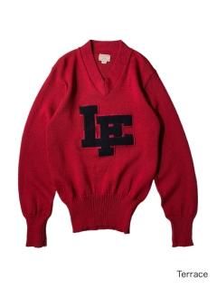 50's SAND KNIT Letterd Sweater