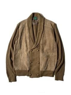 90's C&A Suede/Knit Switch Design Cardigan