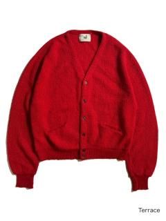 60's Sears 100% Alpaca Vintage Cardigan RED
