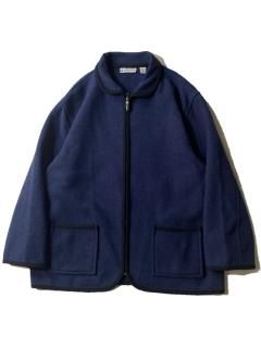 90's MARSH LANDING Melton Zip-up Coverall NAVY