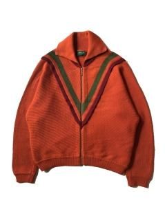90's OMEN Dolman Sleeve Zip-up Design Knit