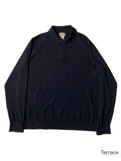 L.L.Bean Cashmere Brend Knit Polo BLACK