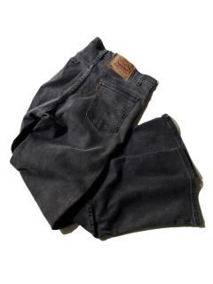90's Levi's 517 Stretch Black Denim Flare Pants MADE IN U.S.A. ( W35 L30)