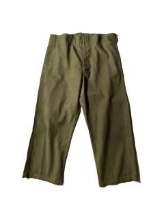 30's French Military Mechanic? Pants OLIVE