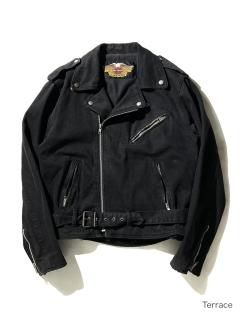 HARLEY-DAVIDSON Black Denim Double Riders Jacket 