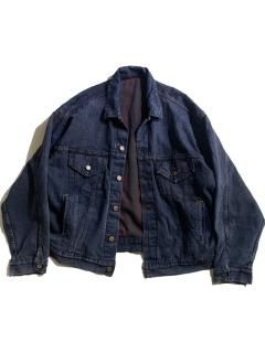 90's Levi's Garment Dye Black Denim Tracker Jacket 