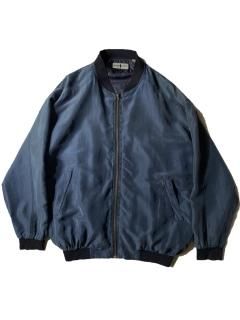 90's ROBERT STOCK Silk Blouson SMOKY NAVY