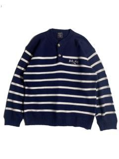 BAD BOY SPORT Border Cotton Knit L