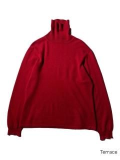 Euro 100% Cashmere Turtleneck Knit RED