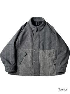 Vintage Harris Tweed Fabric Patchwork Jacket 