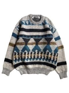 80's Euro Mohair Blend Design Knit