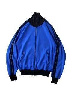 80s Euro Hi-neck Track Jacket BLUE/BLACK MADE IN W.GERMANY