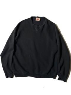 80s RUSSEL ATHLETIC Destroyed Sweat BLACK MADE IN U.S.A.