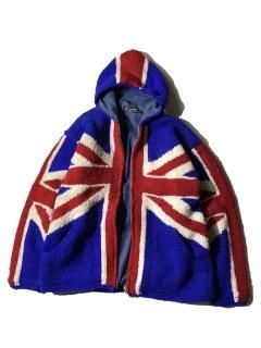 80's90's TARA TRADING LONDON Union Jack Zip-up Wool Parka