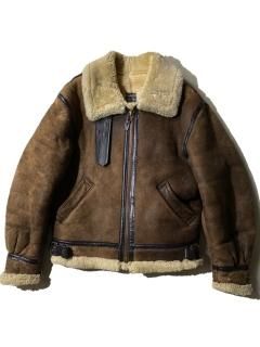90's AVIREX B-3 Type Mouton Jacket BROWN MADE IN U.S.A.