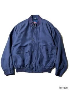 80's 100% Silk Valstar Design Blouson NAVY
