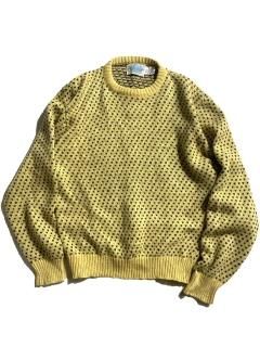 90's ROYAL NORTH MILLS Birds-eye Knit YELLOW/BLACK MADE IN U.S.A.