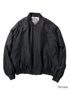 90's Euro Silk Blouson BLACK