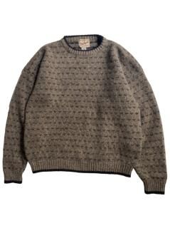 90's Woolrich Birds-eye Knit MOCHA-BROWN/BLACK