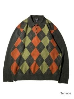 90's JOS.A.BANK Argyle Knit Polo