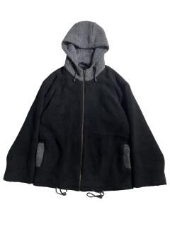 90's VOS SPORTS 2tone Zip-up Hooded Fleece Jacket 