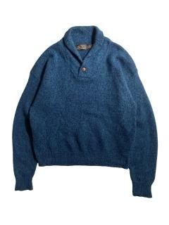 80's Eddie Bauer Shawl Collar Melange Knit MADE IN U.S.A.