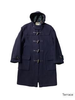 90's GLOVERALL Cashmere Blend Duffle Coat NAVY MADE IN ENGLAND
