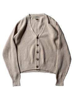 70~80s L.L.Bean Cotton Lib Cardigan CREAM MADE IN U.S.A.