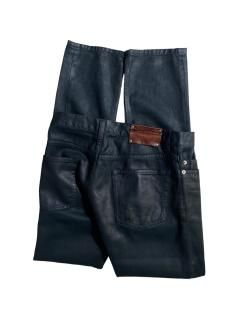 DRIES VAN NOTEN Coating Denim Pants DARK GREEN ( W31 L30)