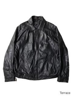 90's ALFANI Leather Jacket BLACK