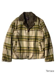 60's Check Wool Boa Jacket MADE IN U.S.A.