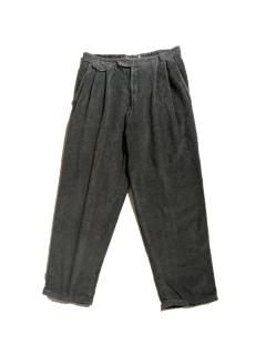 80's Unknown Brand Corduroy Pants OLIVE-GRAY MADE IN WEST-GERMANY 