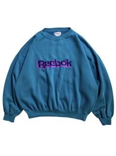 80~90's Reebok SPORT Logo Sweat TURQUOISE/PURPLE