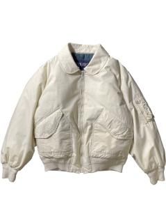 80〜90's nautica CWU-45P Type Down Jacket WHITE